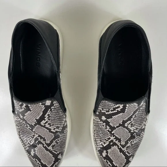 Vince Garvey Slip On Python Embossed Leather Pointed Toe Sneakers Slides Shoes 5 - Picture 10 of 13